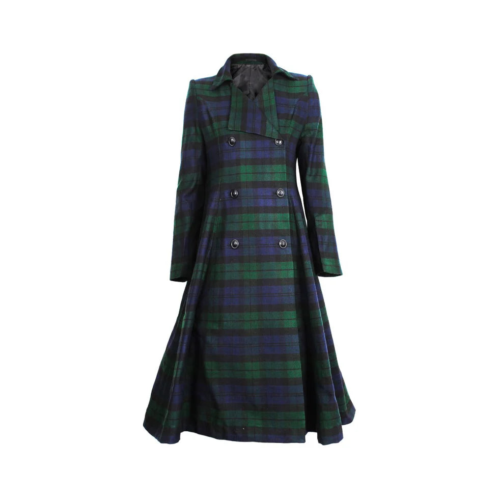 champions chase Kate Coat tartan wool cloth