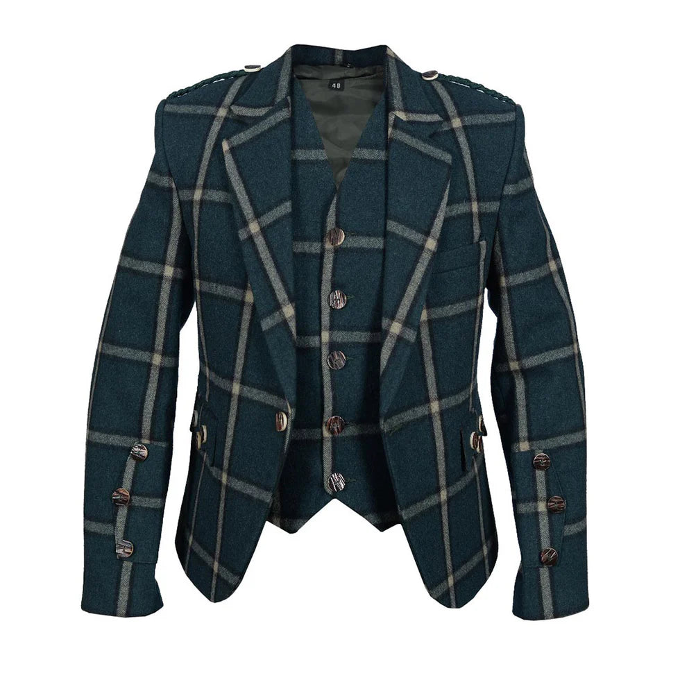 champions chase Green Tweed Argyll Jacket And Vest