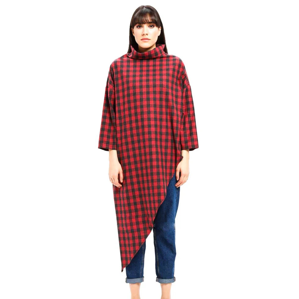 champions chase Acrylic Wool Tartan Point Collar Kuaybe Gider Tunic