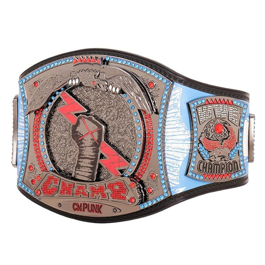 New Cm Punk Signature 434 Days Record Signature Spinner Champion Ship Replica Title Wrestling belt(2mm)