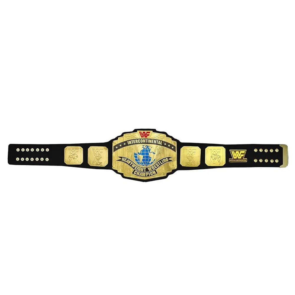 WF Black Intercontinental World Heavyweight Championship Wrestling Title Replica Belt,
