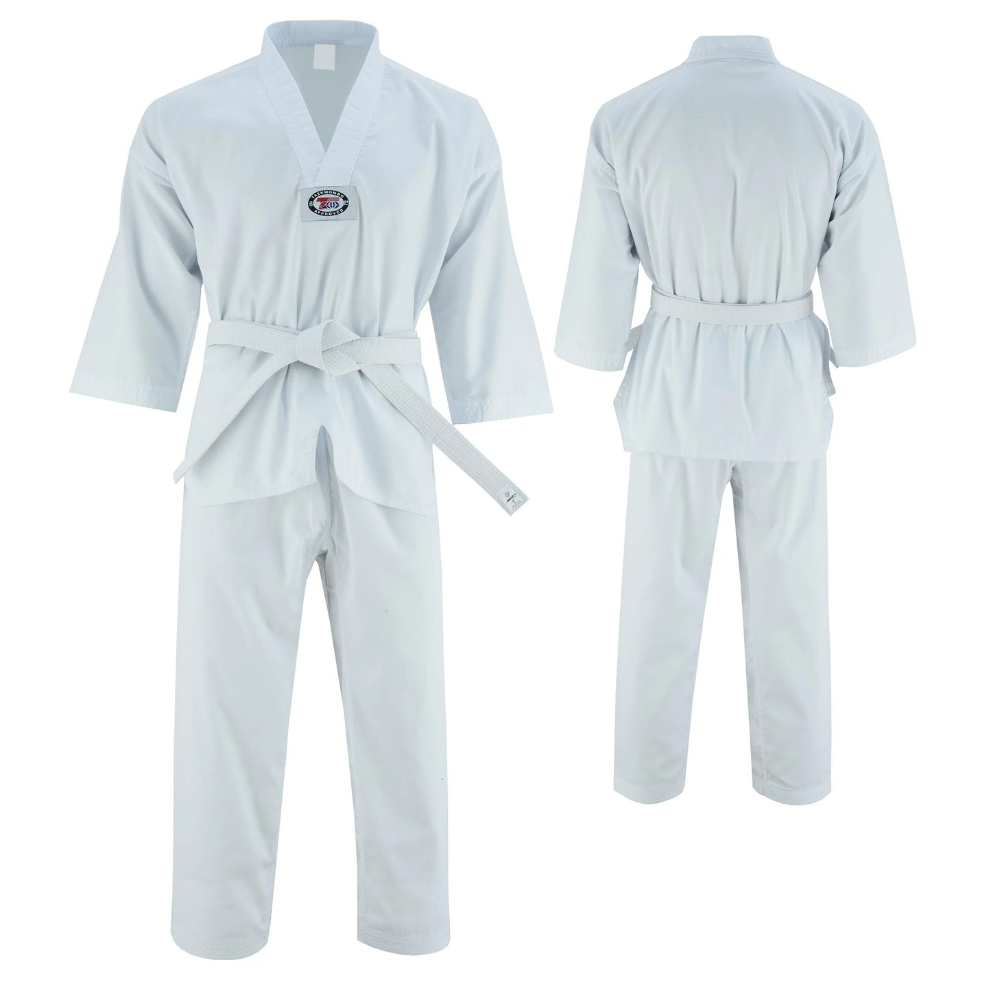 champions chase- Regular Taekwondo Gi Uniform Set 8oz Ultra Light TKD Suit With Belt For Kids Adults Unisex