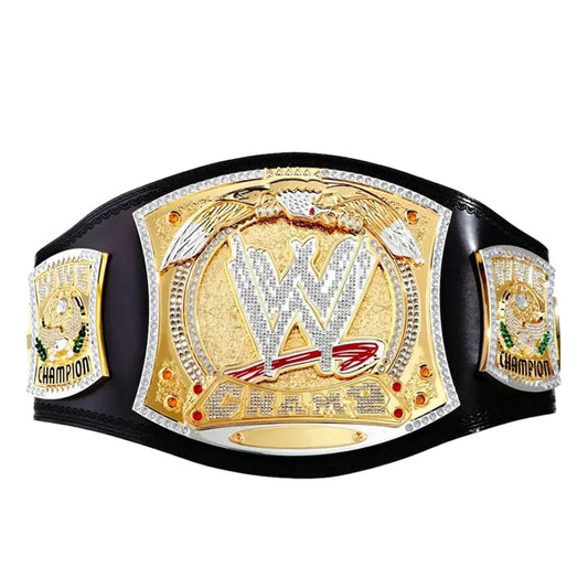Spinner World Heavyweight Championship Title Belt Replica, Wrestling Championship Title Belt – Adult Size, Golden, Black, Adult Size