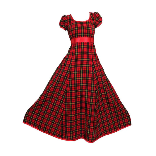 champions chase Simple Tartan Evening Gown
