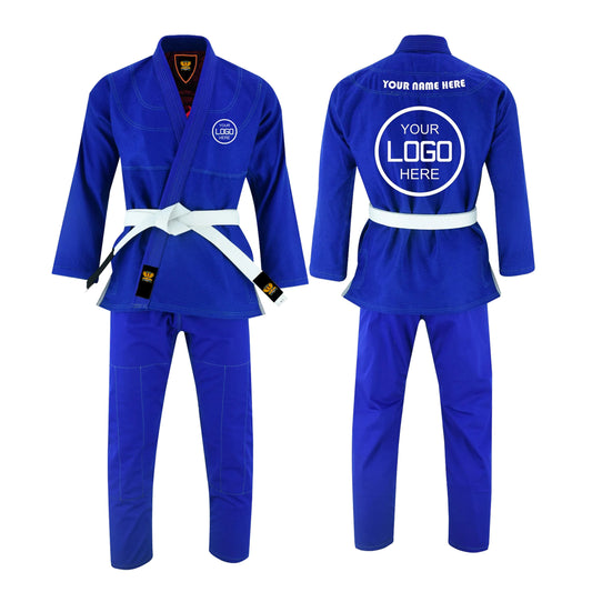 champions chase Blue - Custom Name and Logo Brazilian Jiu Jitsu BJJ Gi
