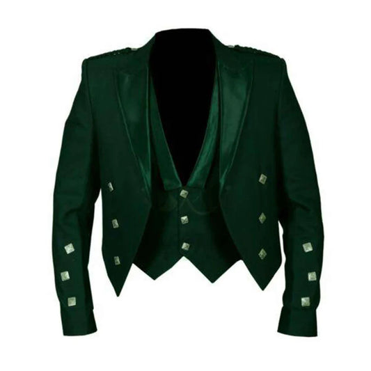 Champions Chase Prince Charlie Jacket With Vest Green Color