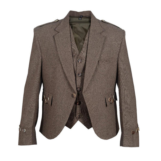 champions chase Brown Tweed Argyll Jacket And Vest