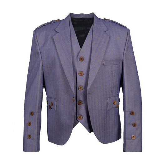 champions chase Pruple Tweed Argyll Jacket And Vest
