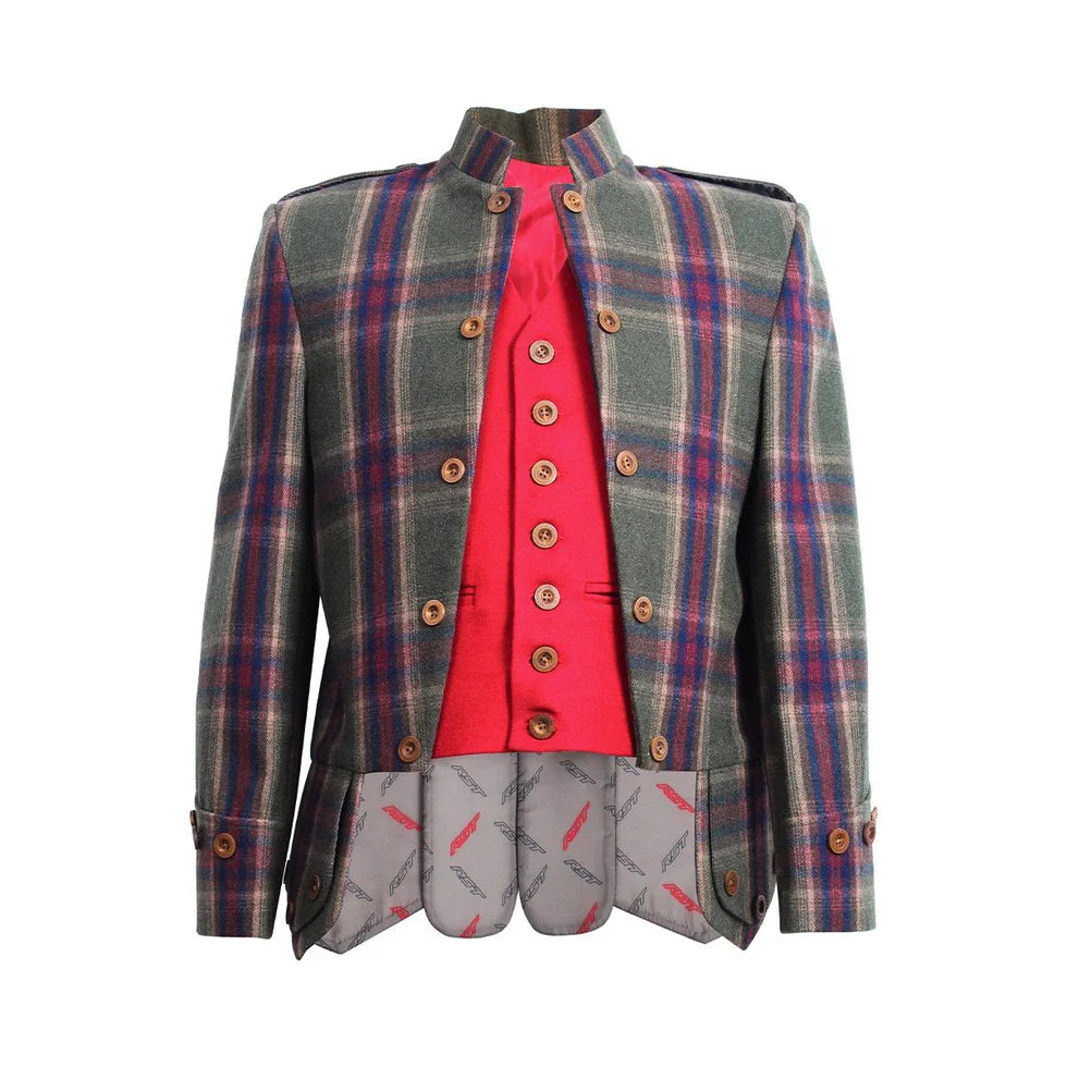 champions chase Ettrick Tweed Sheriffmuir Jacket With Covered Buttons