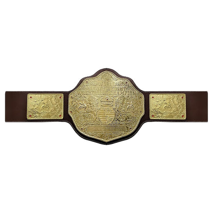 Fandu Belts Adult Championship Wrestling Title Replica Belt Brown strap Big Gold,