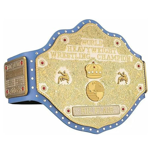 New Custom Ric Flair Big Gold Championship belt – Ric Flair World Heavyweight Big Gold Wrestling Replica Title Championship Belt 2mm, Multicolor,