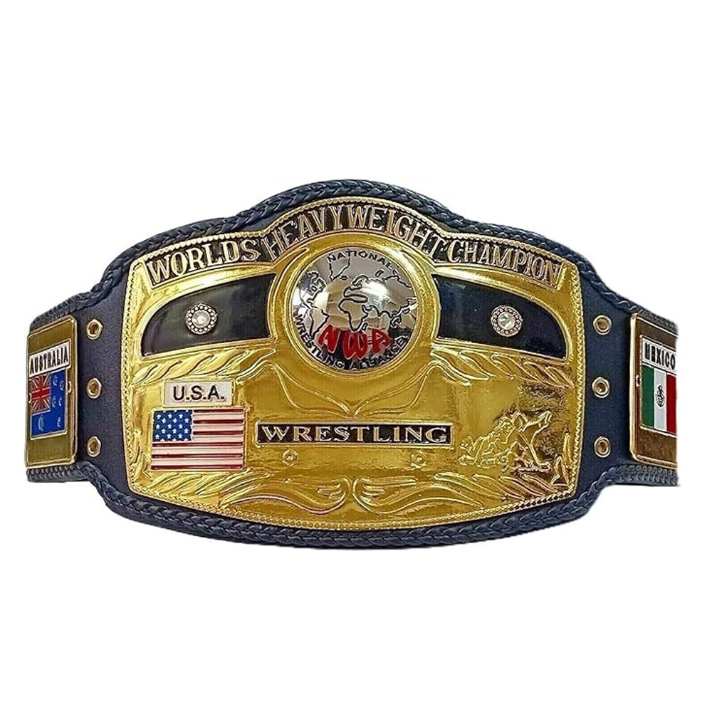 Custom NWA Domed Globe Wrestling Championship Belt – NWA Domed Globe Heavyweight Wrestling Replica Title Championship Belt