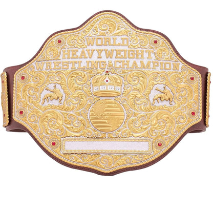 Fandu Belts Custom Big Gold Adult Replica Real Leather Dual Plate Wrestling Championship Belt Title Die Cast