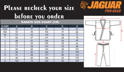 Jaguar Karate Uniform WKF Compliant - Light Weight Kids Adults Karate Gi - (Belt Included)