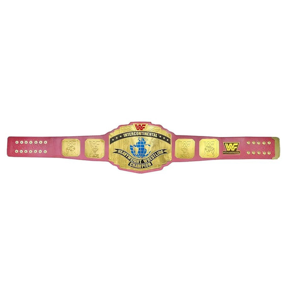 WF Intercontinental World Heavyweight Championship wrestling Title Replica Belt, Pink Strap