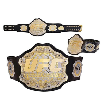 Ultimate Fight Championship Title Belts Replica Wrestling Belt – 4mm Metal Heavy Soft Leather