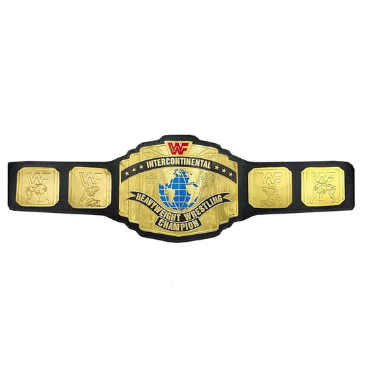 WF Black Intercontinental World Heavyweight Championship Wrestling Title Replica Belt,