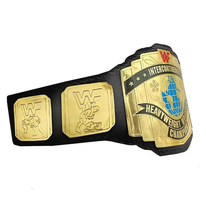 WF Black Intercontinental World Heavyweight Championship Wrestling Title Replica Belt,