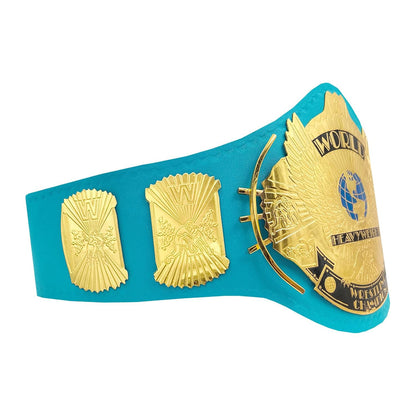 World Heavyweight Winged Eagle Title Belt Replica Sky Blue Leather Strap
